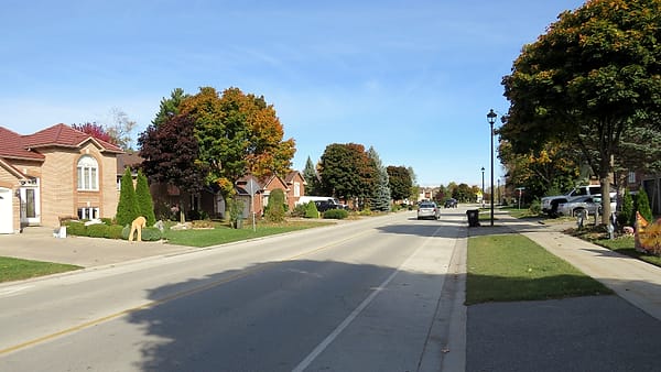 Suburban-style residential area along Ramblewood Drive in Wasaga Beach