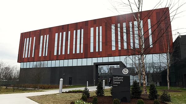 The Intelligence Community Campus at Bethesda, a large government office complex seen across its grounds