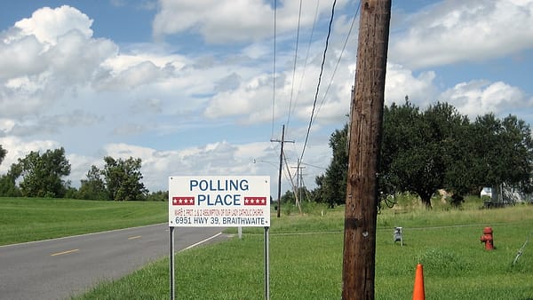 Plaquemines Parish, Louisiana - Braithwaite Polling Place Sign