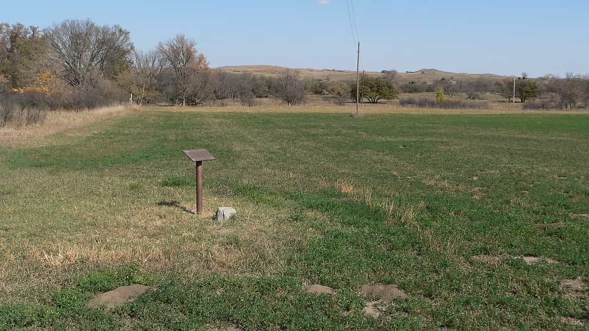 Stone used as a marker in survey of Nebraska - South Dakota border ( 43rd parallel north )